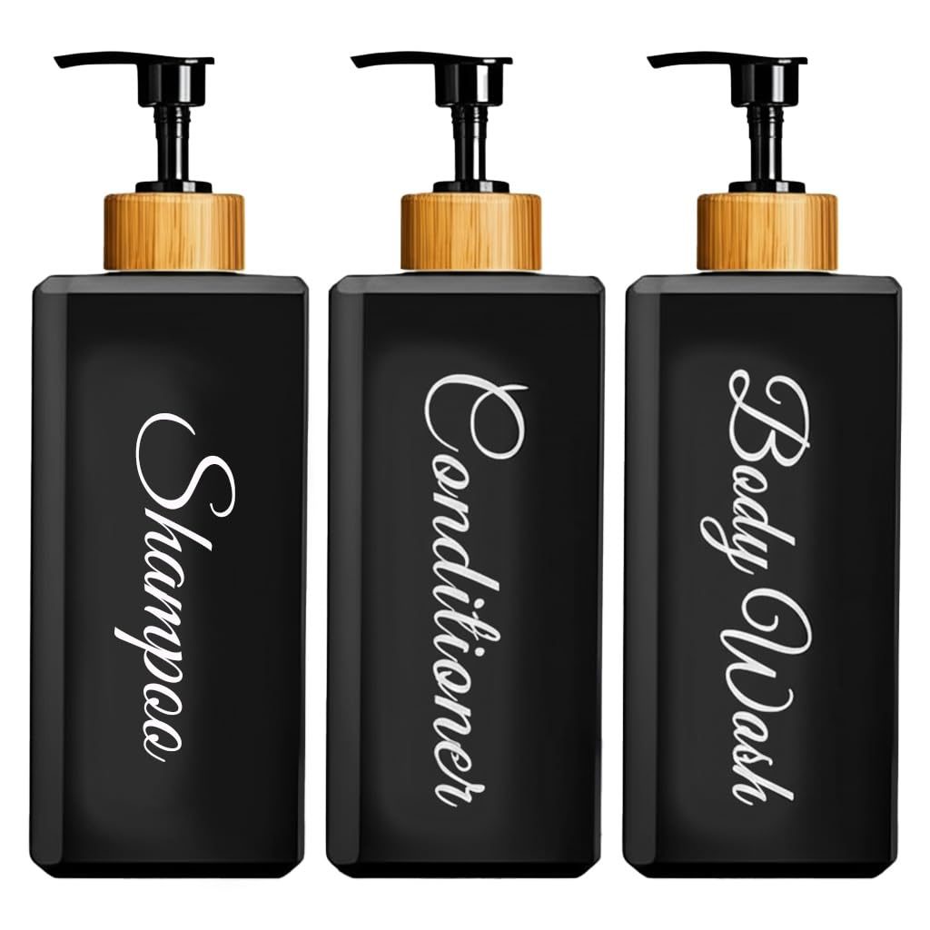 Square Refillable Bottles — Black