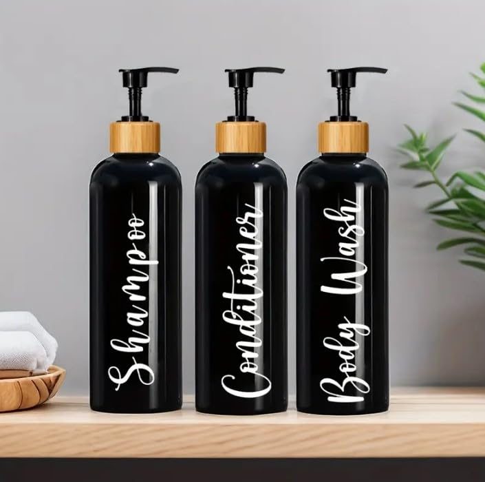 Round Refillable Bottles — Black