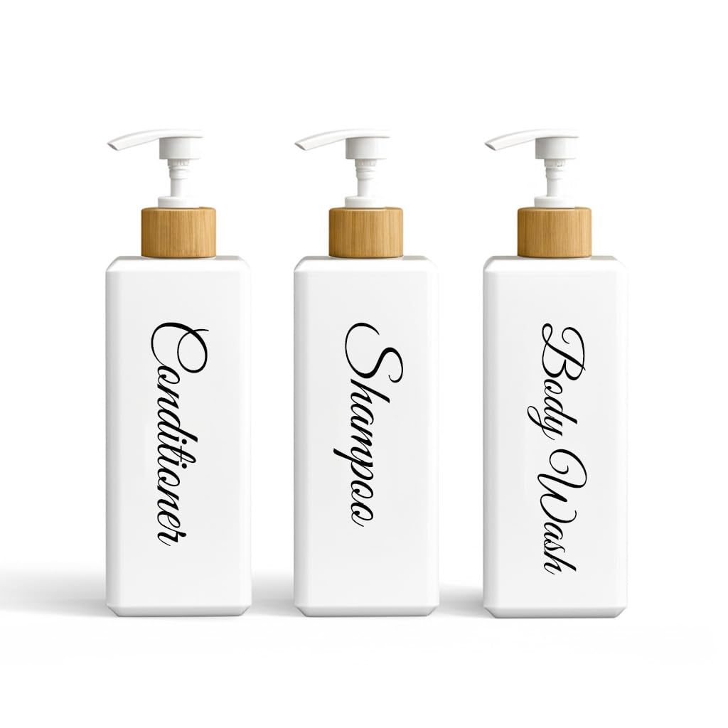 Square Refillable Bottles — White